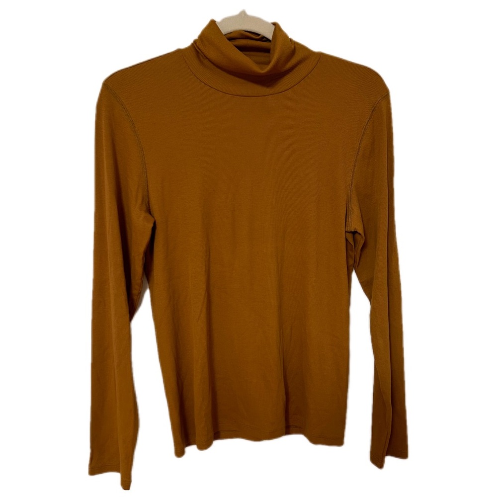 Everlane Ribbed Camel Turtleneck Sweater - Size XL